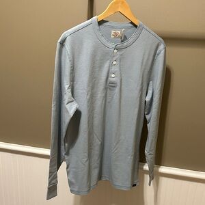 Faherty Pale Blue Long-Sleeve Henley